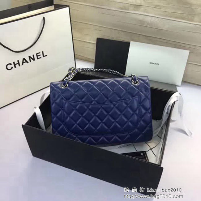 香奈兒CHANEL 升級版A1113全新經典小羊皮金銀鏈條單肩斜挎包 DSC1755